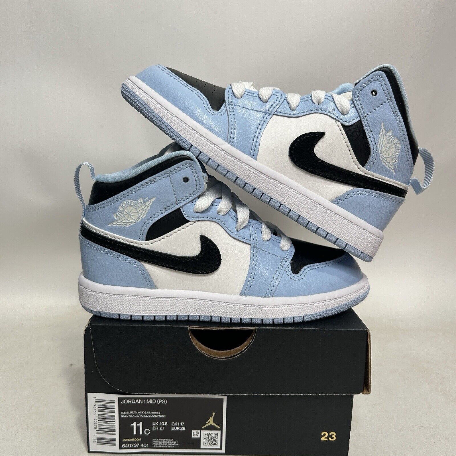 Nike Air Jordan 1 Mid Retro Ps “Ice Blue/Unc” 2024